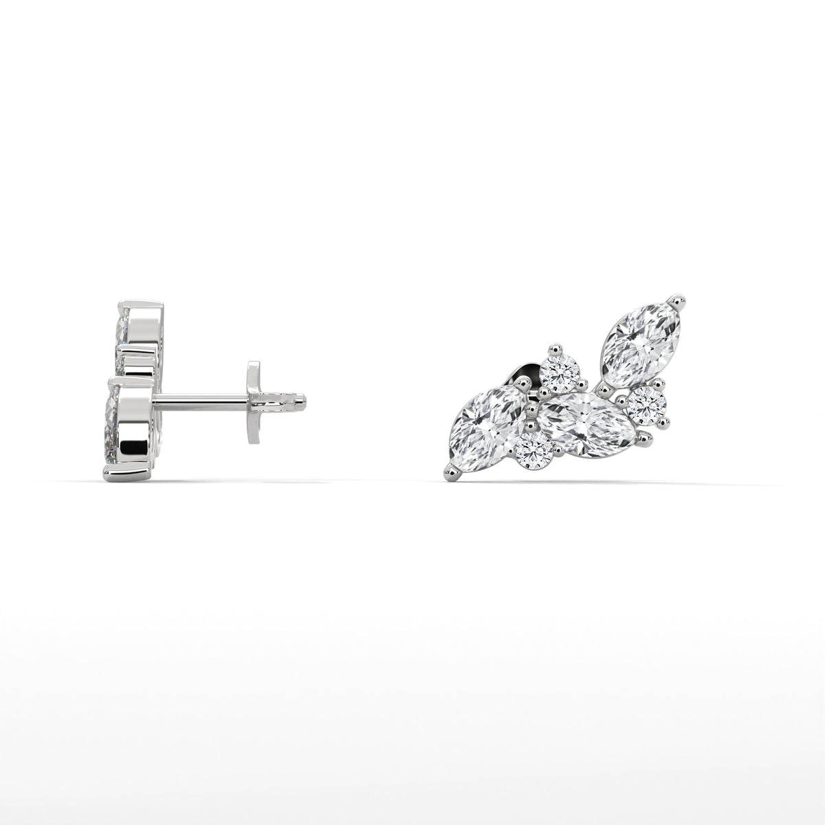 Marquise Bloom Cluster Earrings