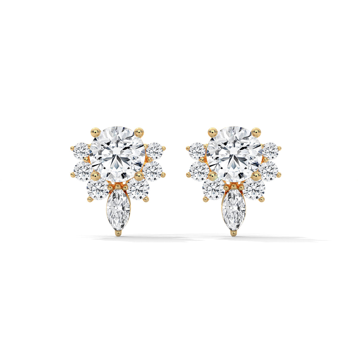 Starbloom Cluster Diamond Earrings