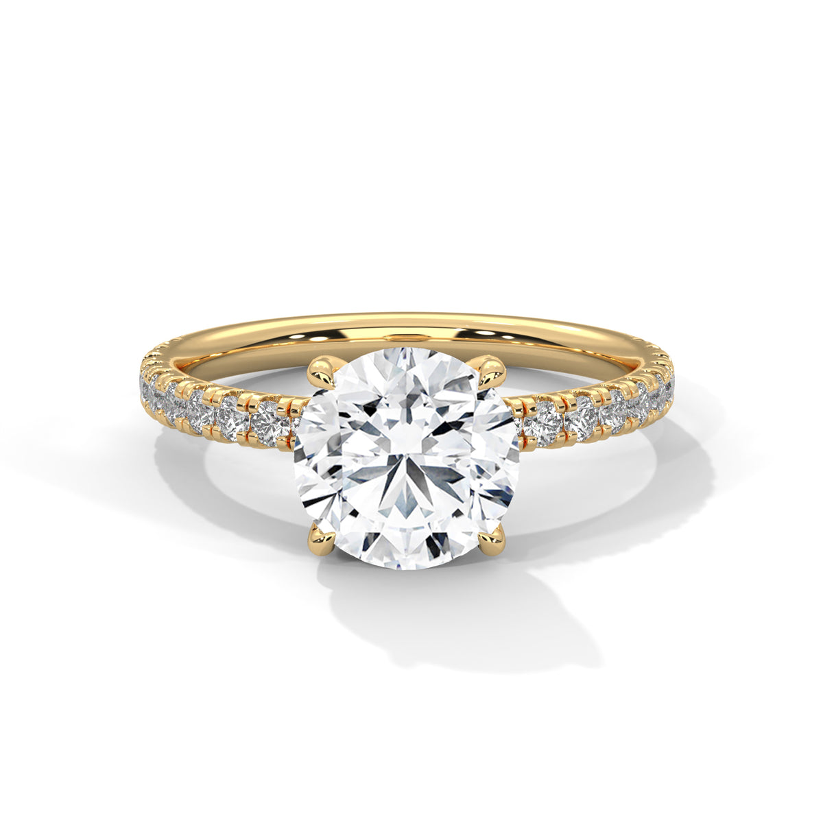 Luminous Crown Solitaire Ring