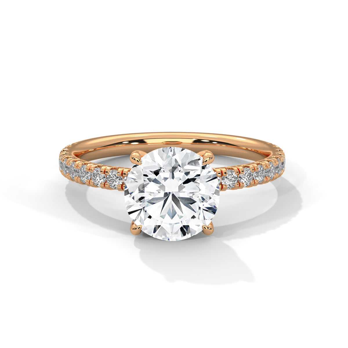 Luminous Crown Solitaire Ring