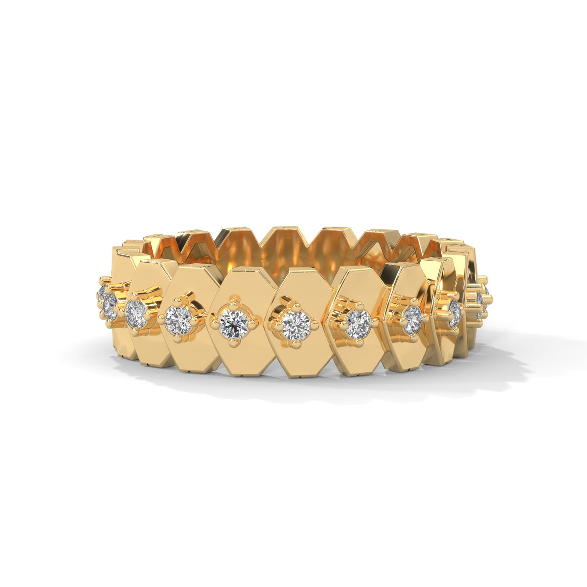 Honeycomb Geo Eternity Ring