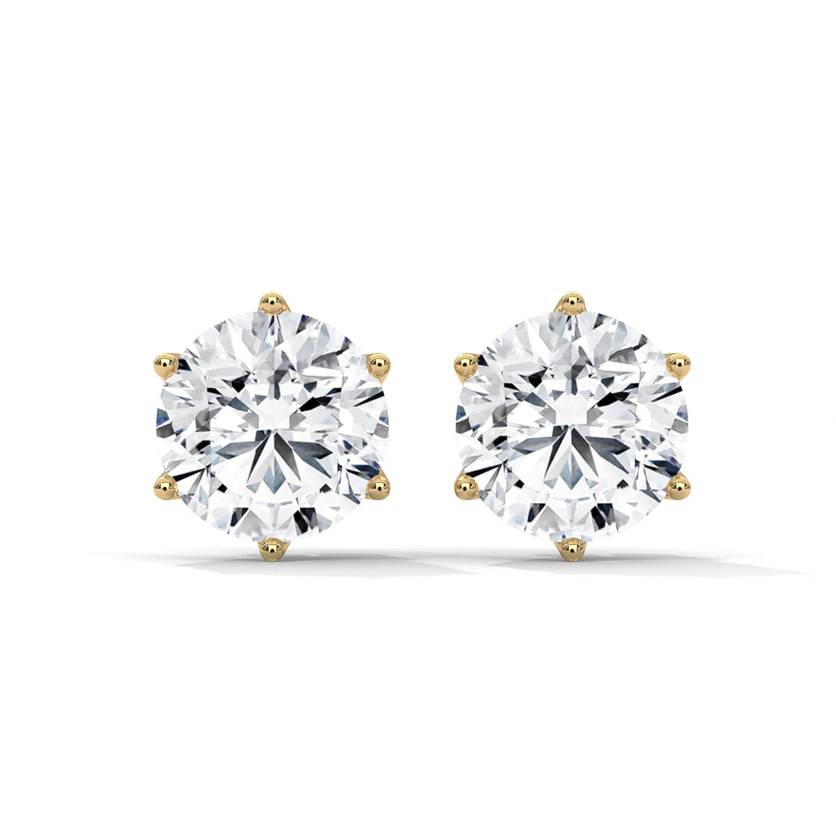 Crown Bloom Solitaire Earrings