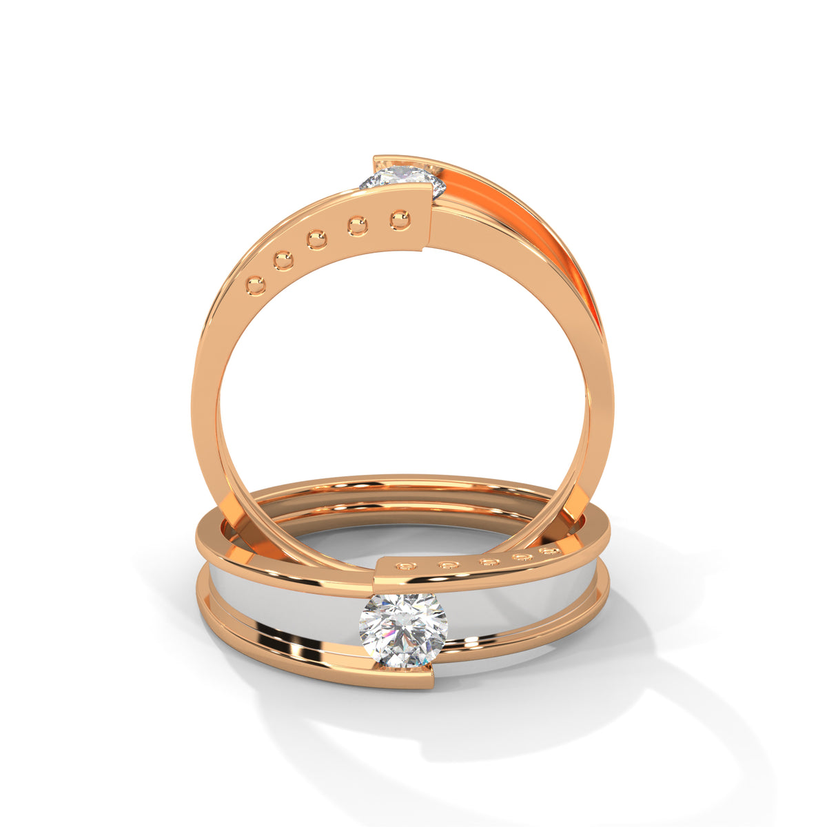 Sovereign Two-Tone Solitaire Ring