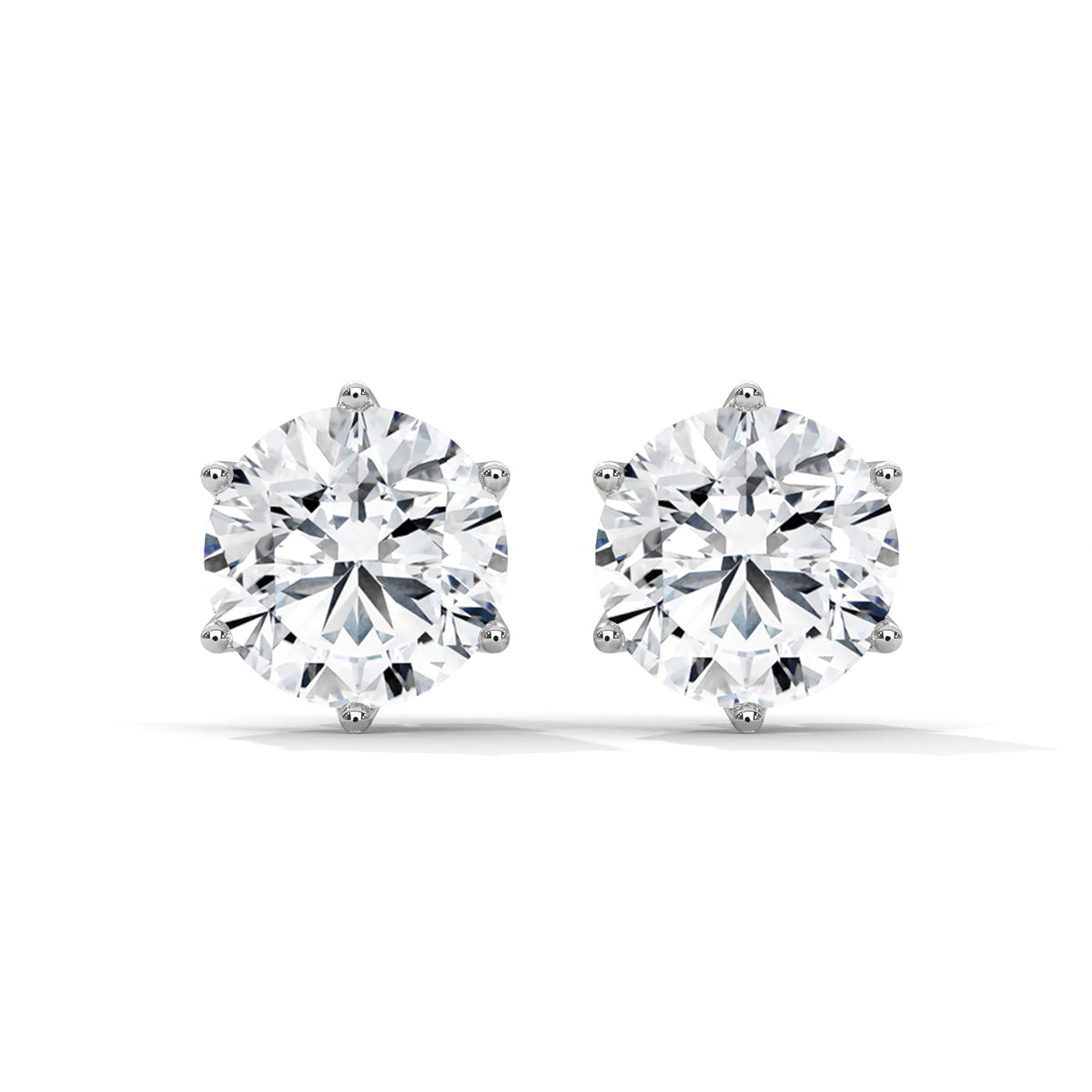 Crown Bloom Solitaire Earrings