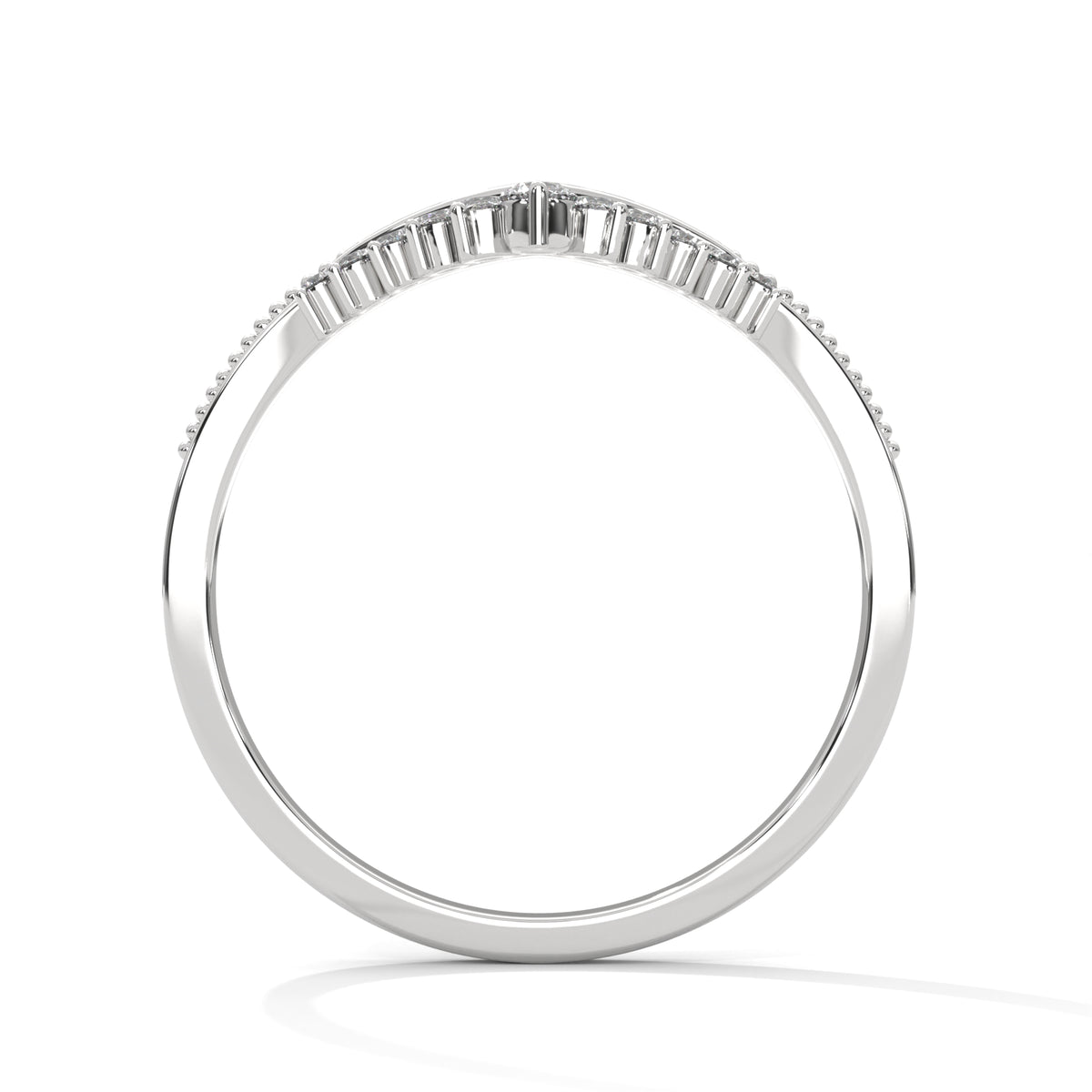 Chevron Crown Diamond Ring