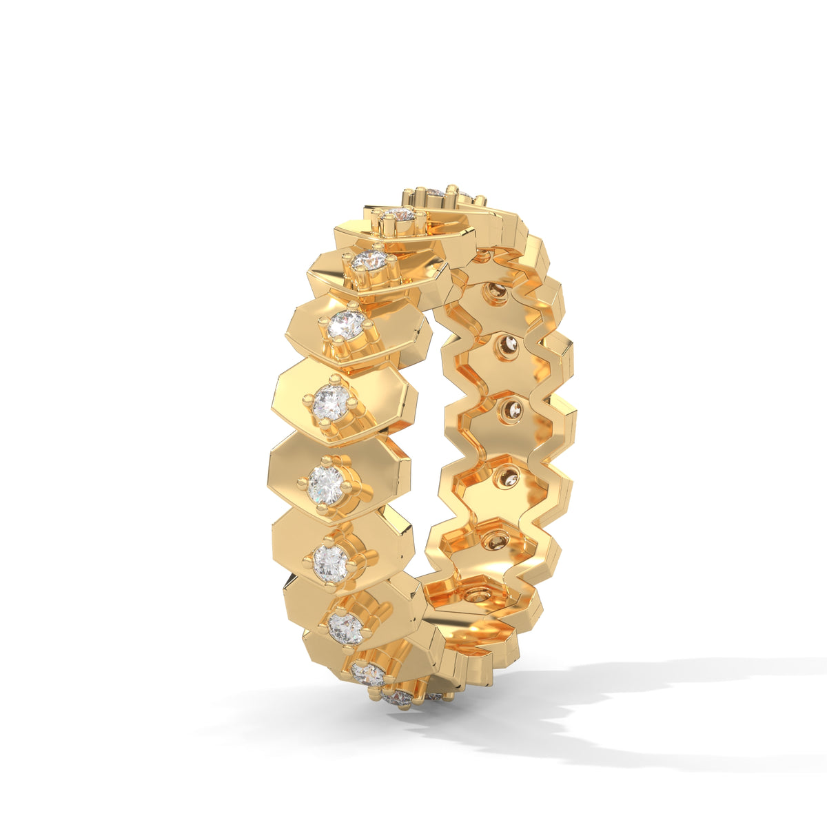 Honeycomb Geo Eternity Ring
