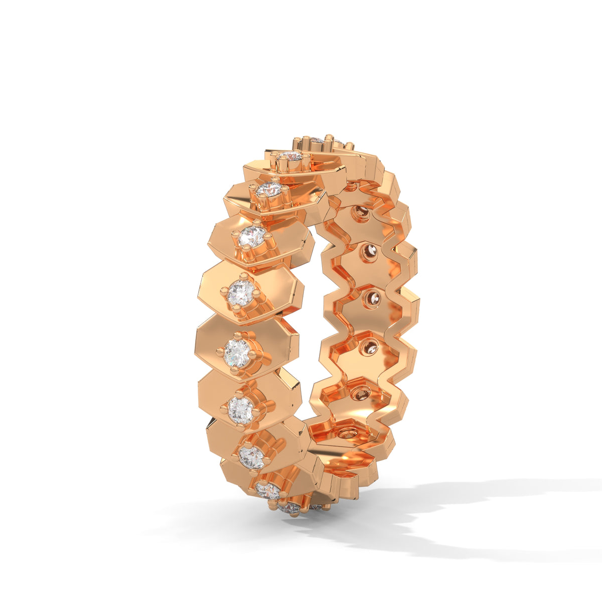Honeycomb Geo Eternity Ring