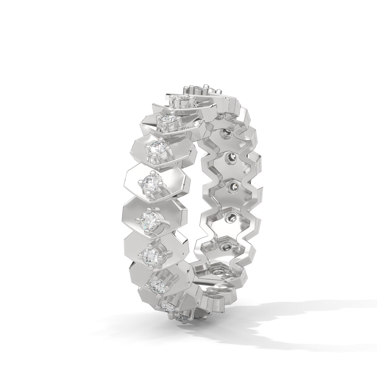 Honeycomb Geo Eternity Ring
