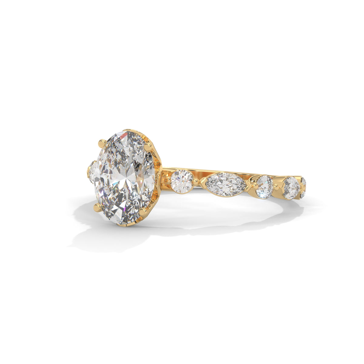 Wildflower Vine Solitaire Ring