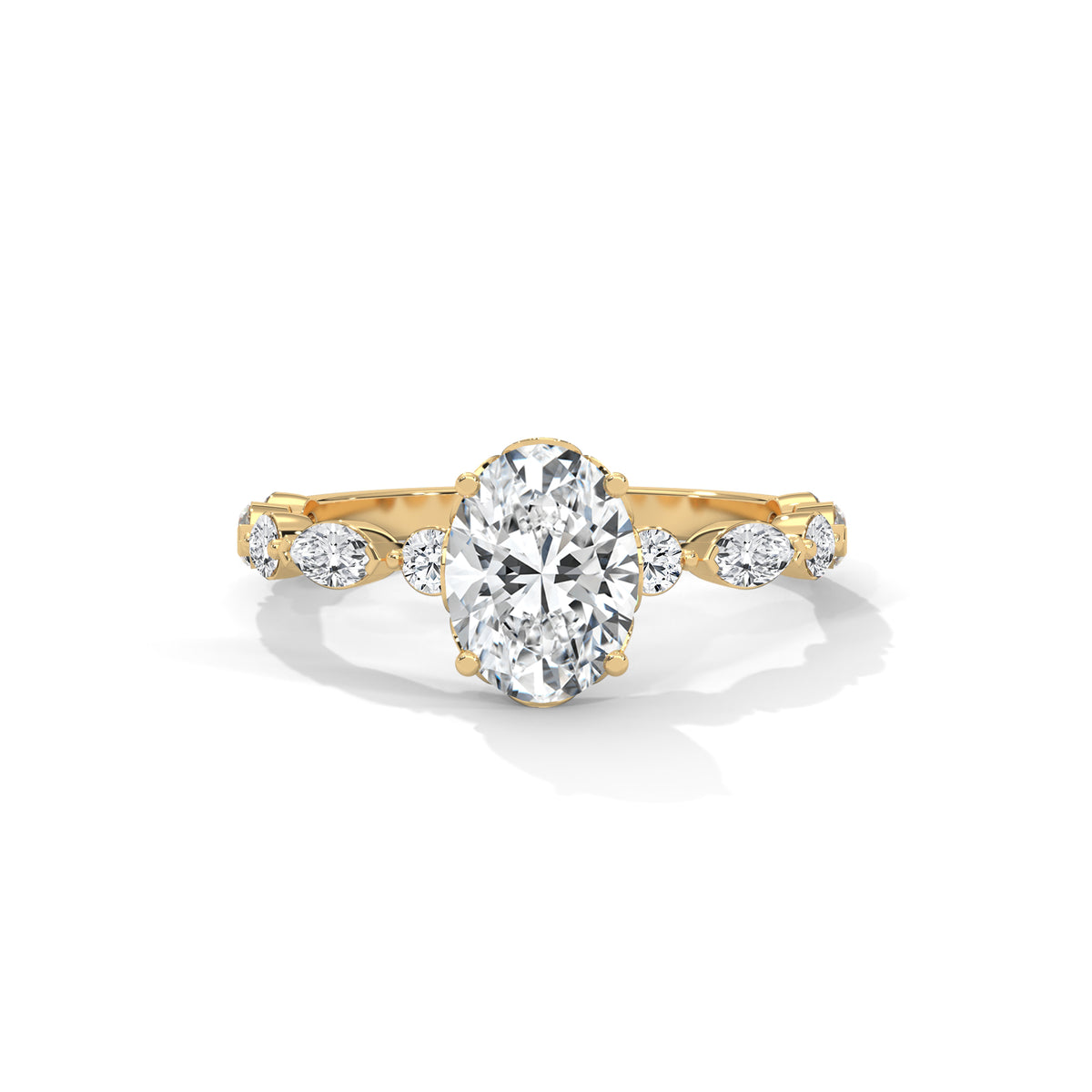 Wildflower Vine Solitaire Ring