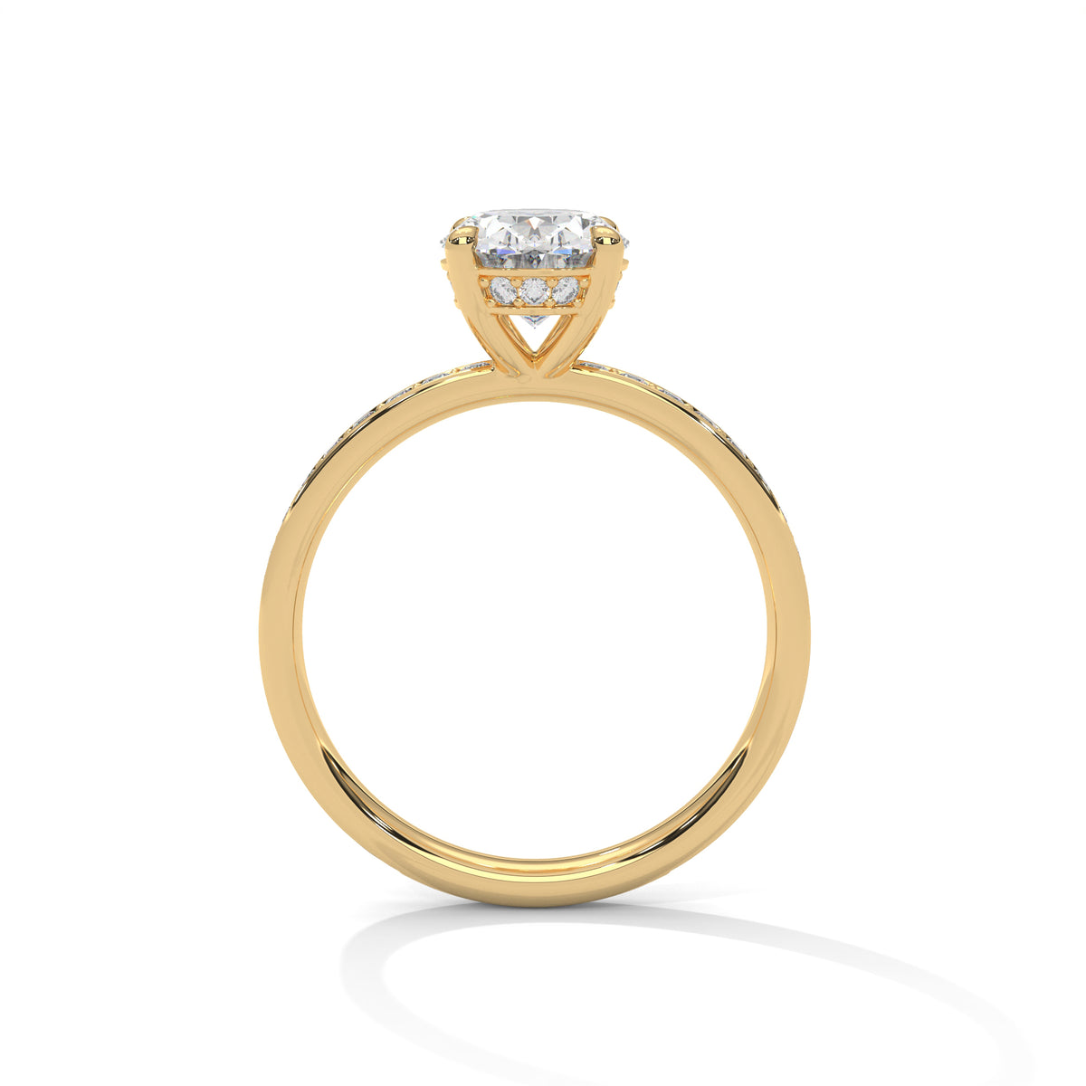 Celestial Oval Solitaire Ring