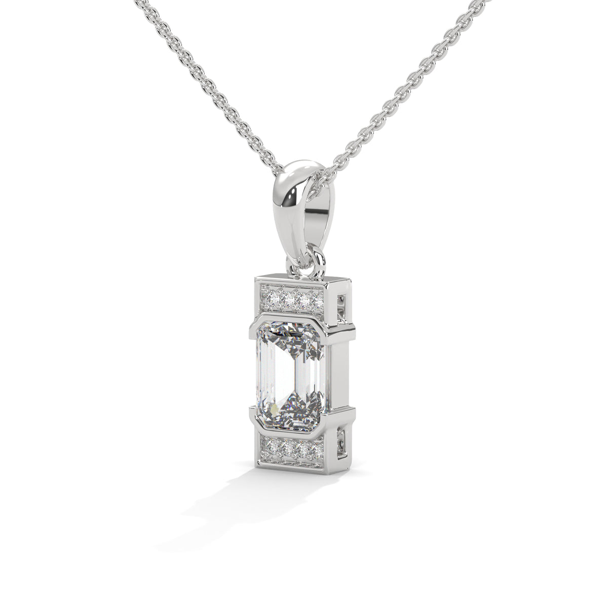 Art Deco Emerald Solitaire Pendant