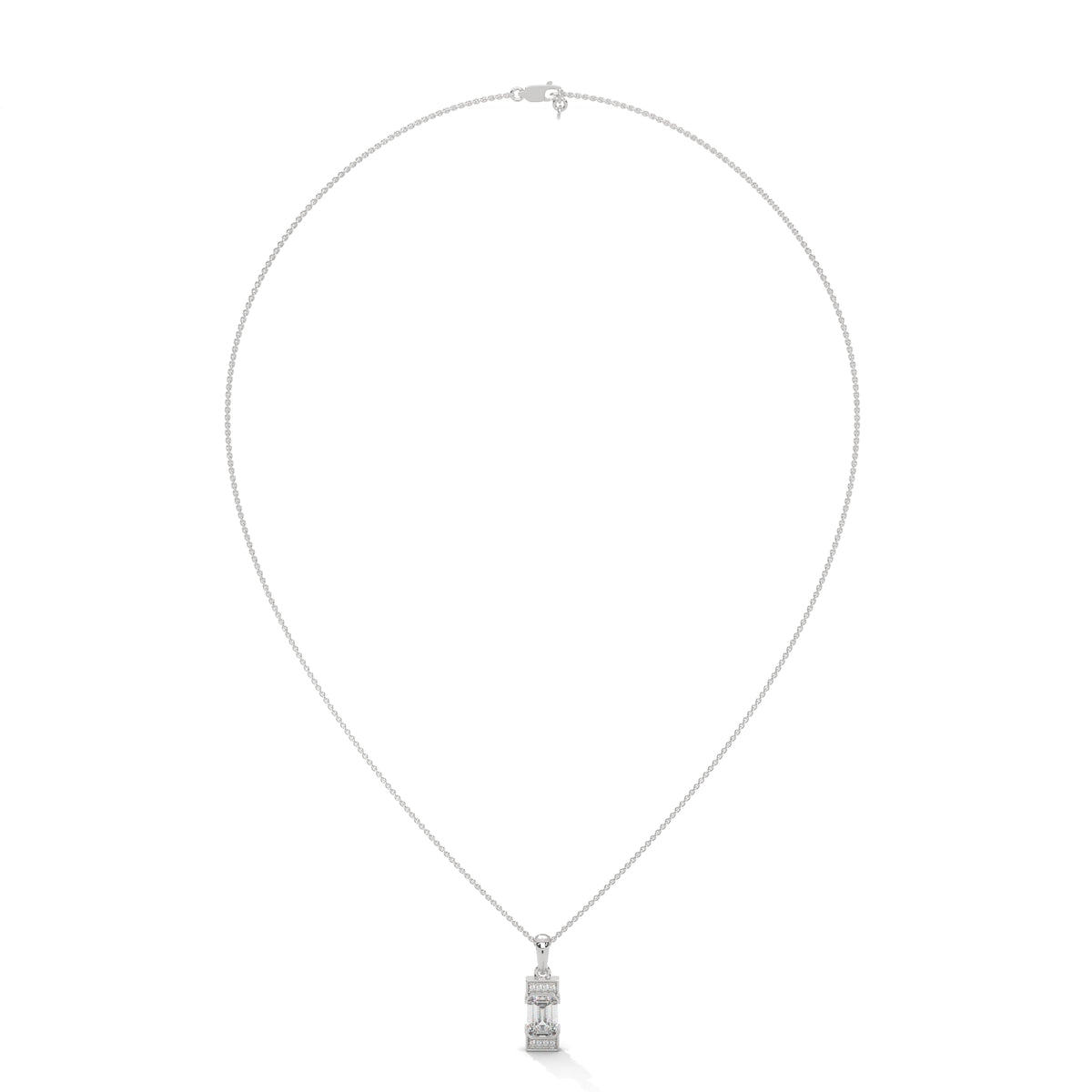 Art Deco Emerald Solitaire Pendant