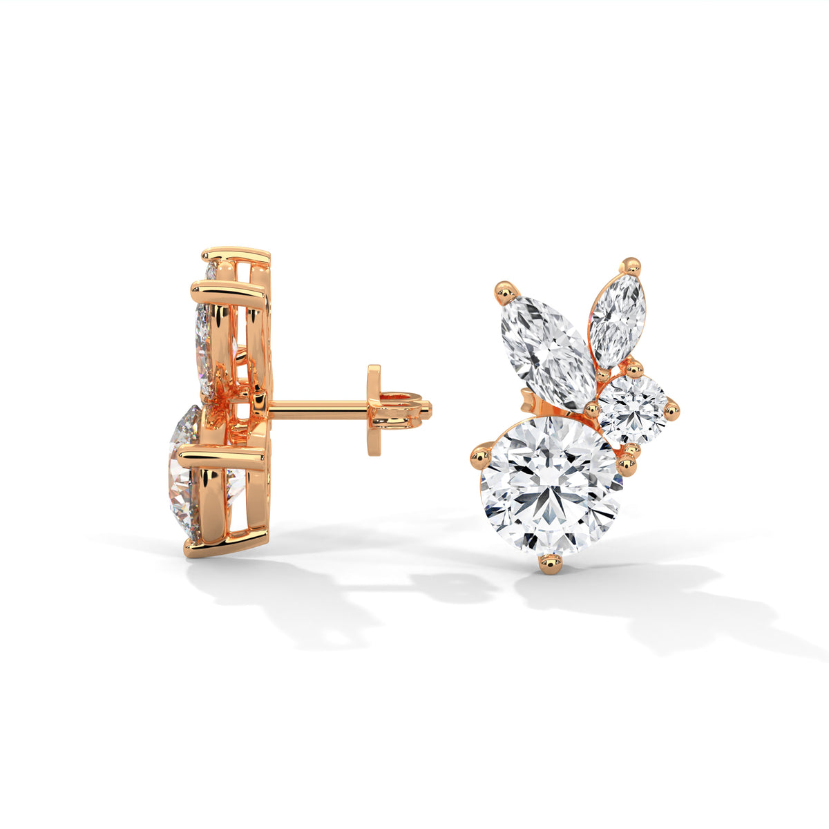 Blooming Marquise Cluster Earrings