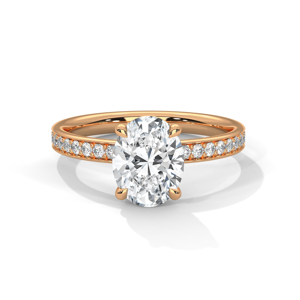 Celestial Oval Solitaire Ring