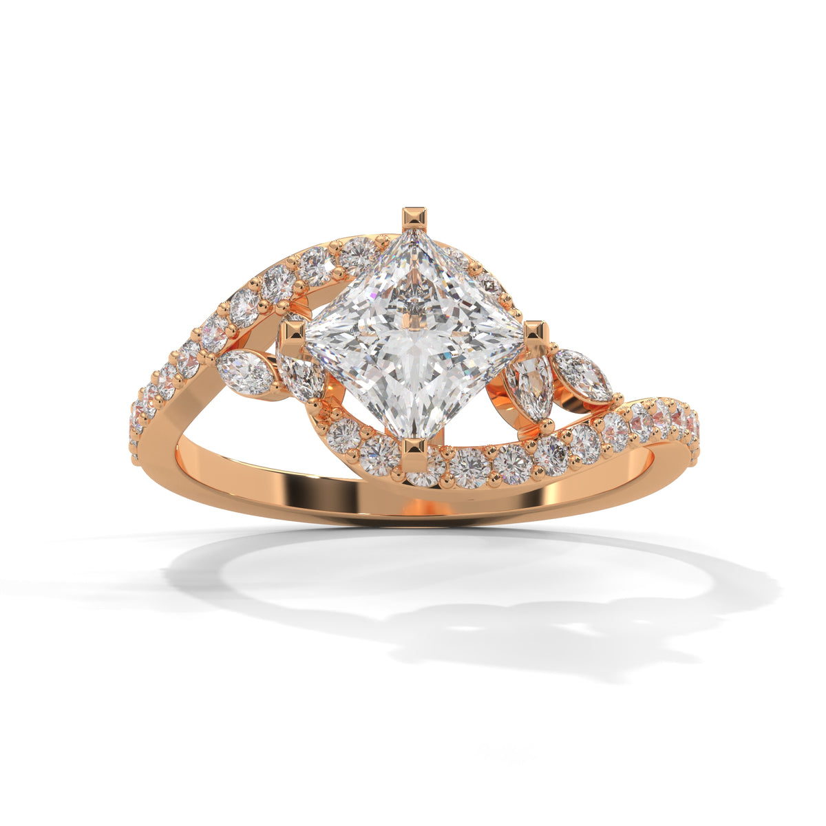Celestial Crossover Princess Solitaire Ring