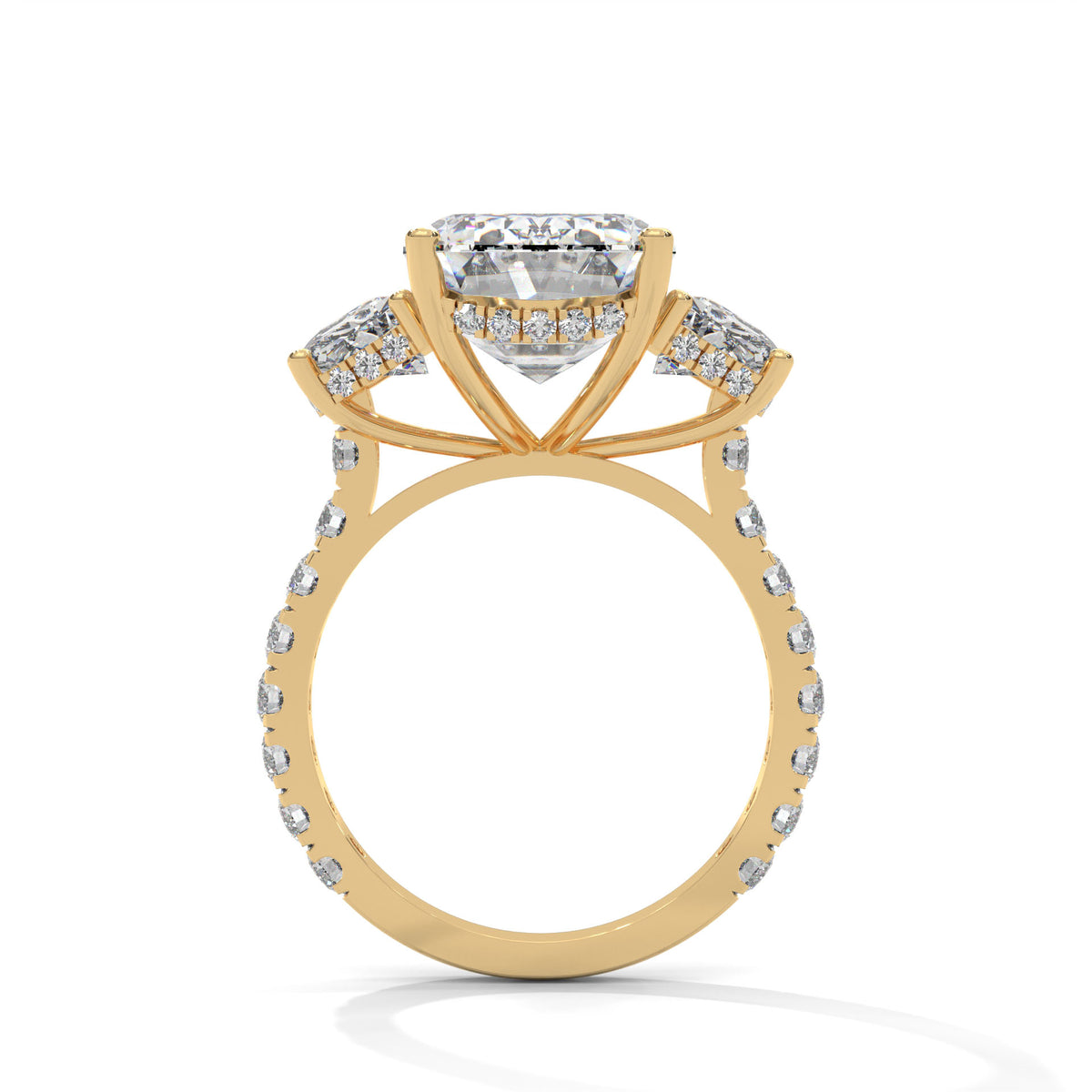 Grand Emerald Trilogy Statement Ring