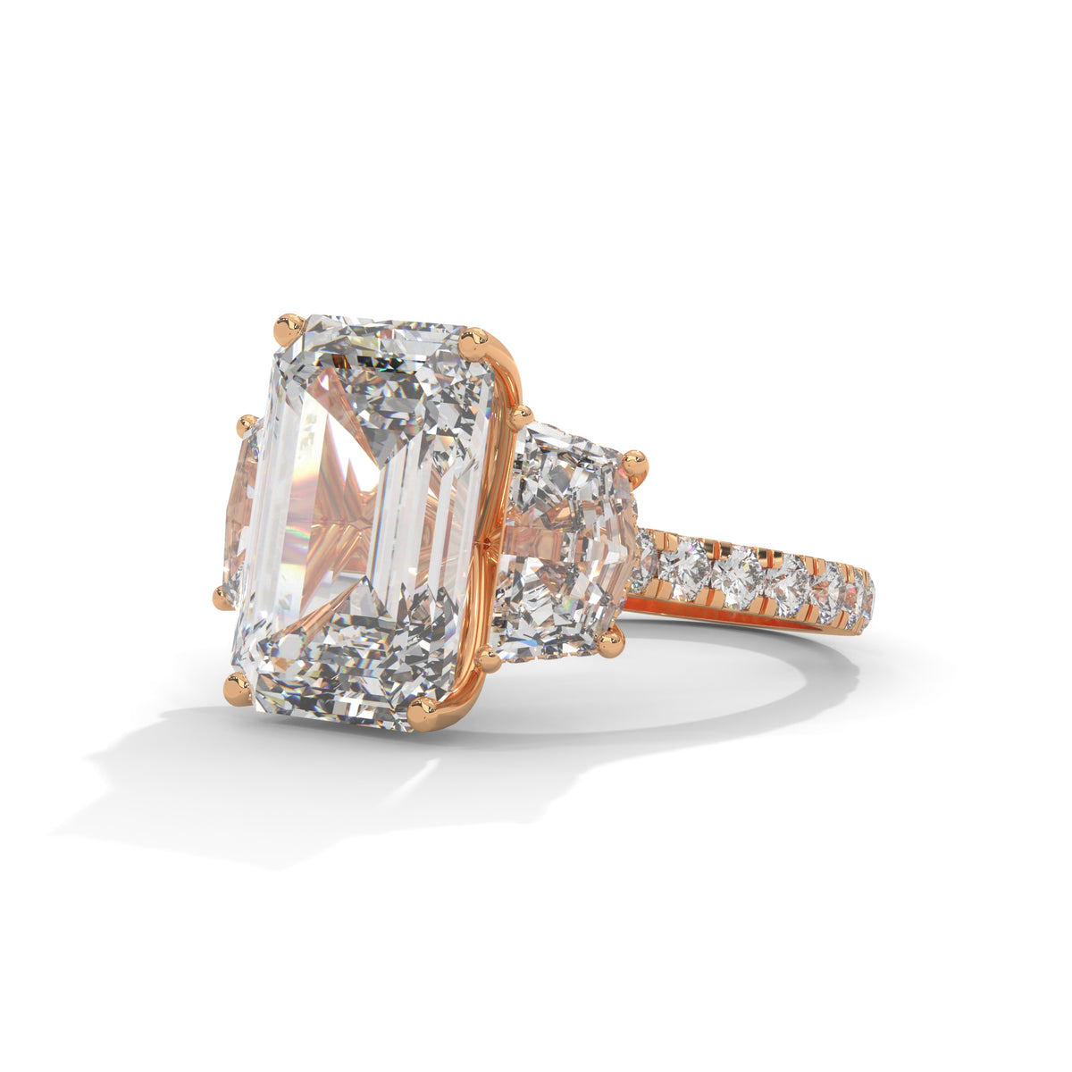 Grand Emerald Trilogy Statement Ring