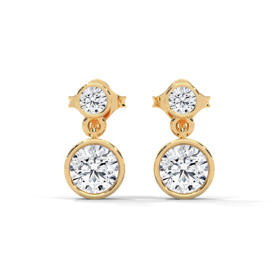 Cascading Orbit Solitaire Danglers — IGI Certified Diamond Jewellery | My Carat India