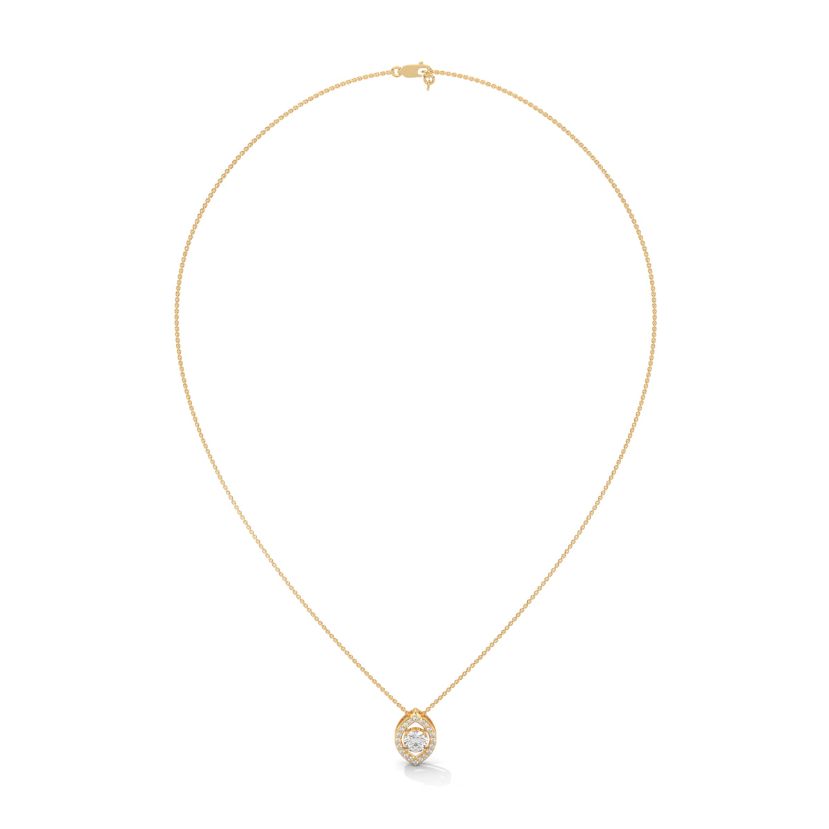Floating Halo Solitaire Pendant