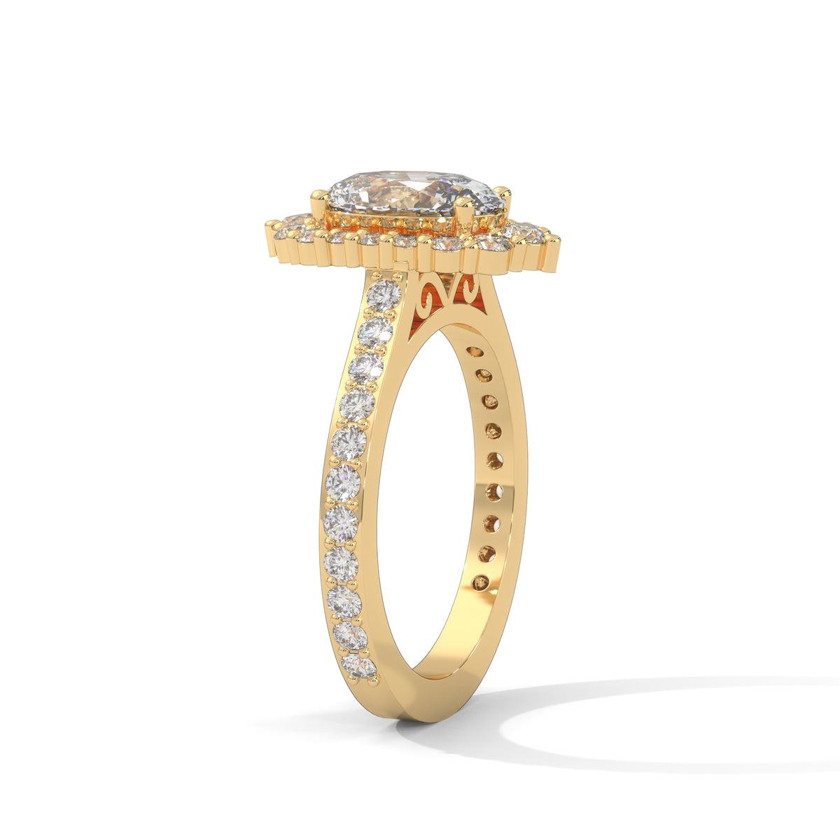 Celestial Bloom Halo Ring