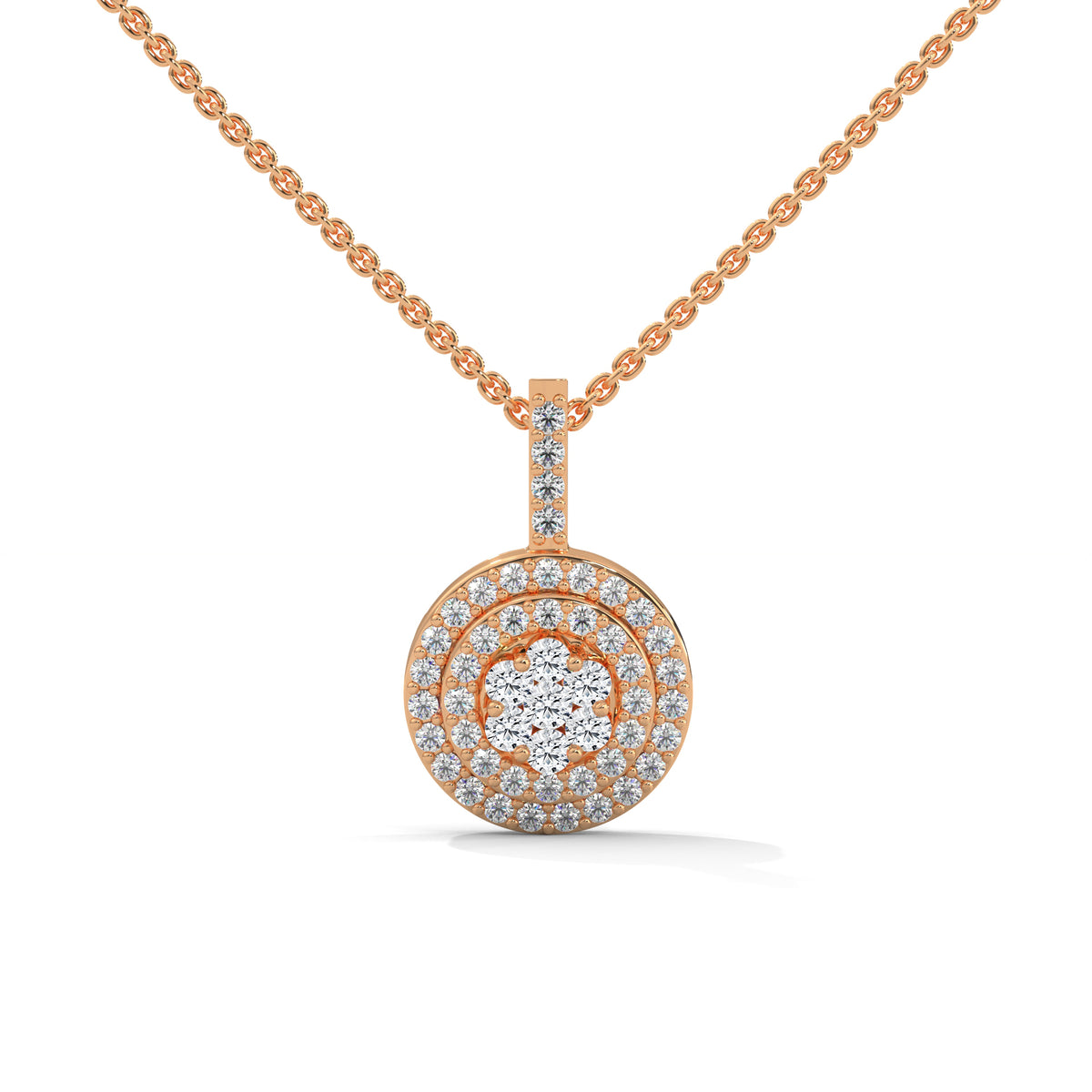 Orbital Halo Cluster Pendant