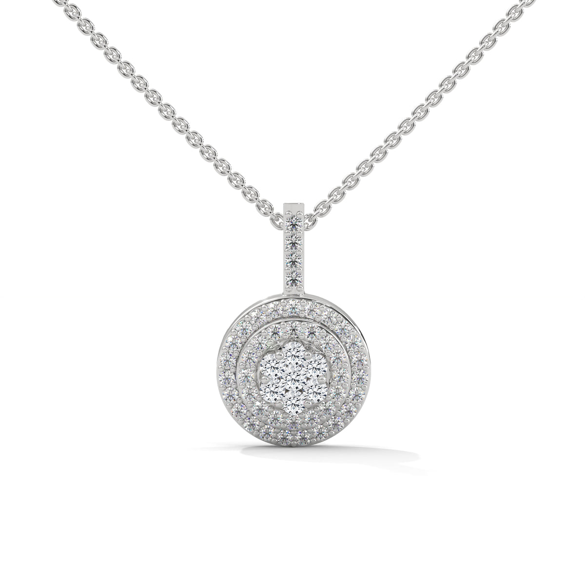 Orbital Halo Cluster Pendant