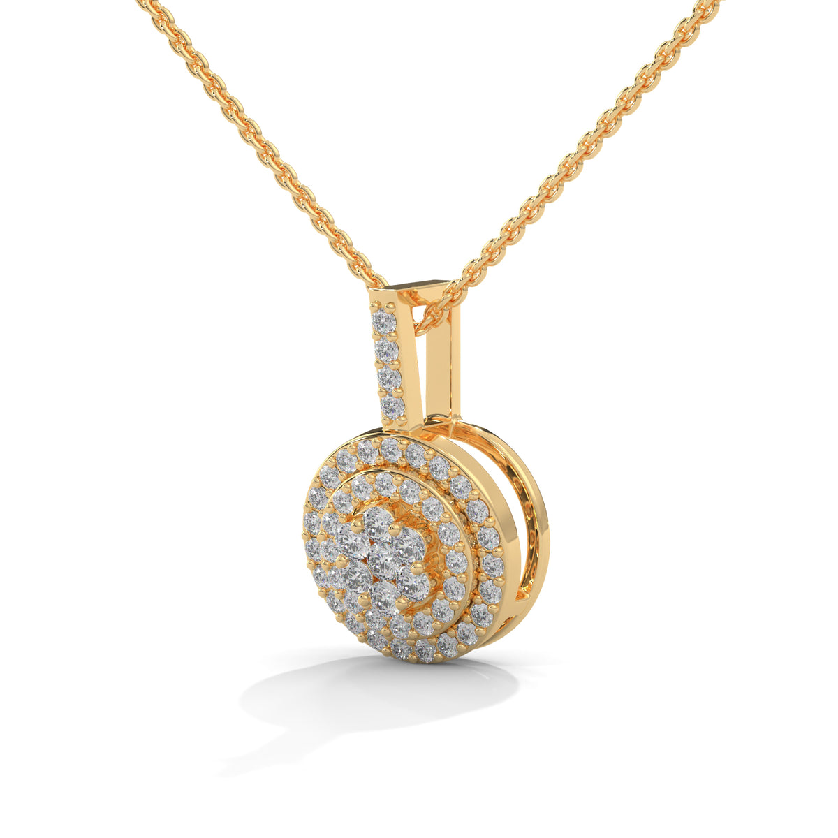 Orbital Halo Cluster Pendant