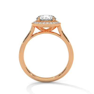 Celestial Halo Solitaire Ring — IGI Certified Diamond Jewellery | My Carat India