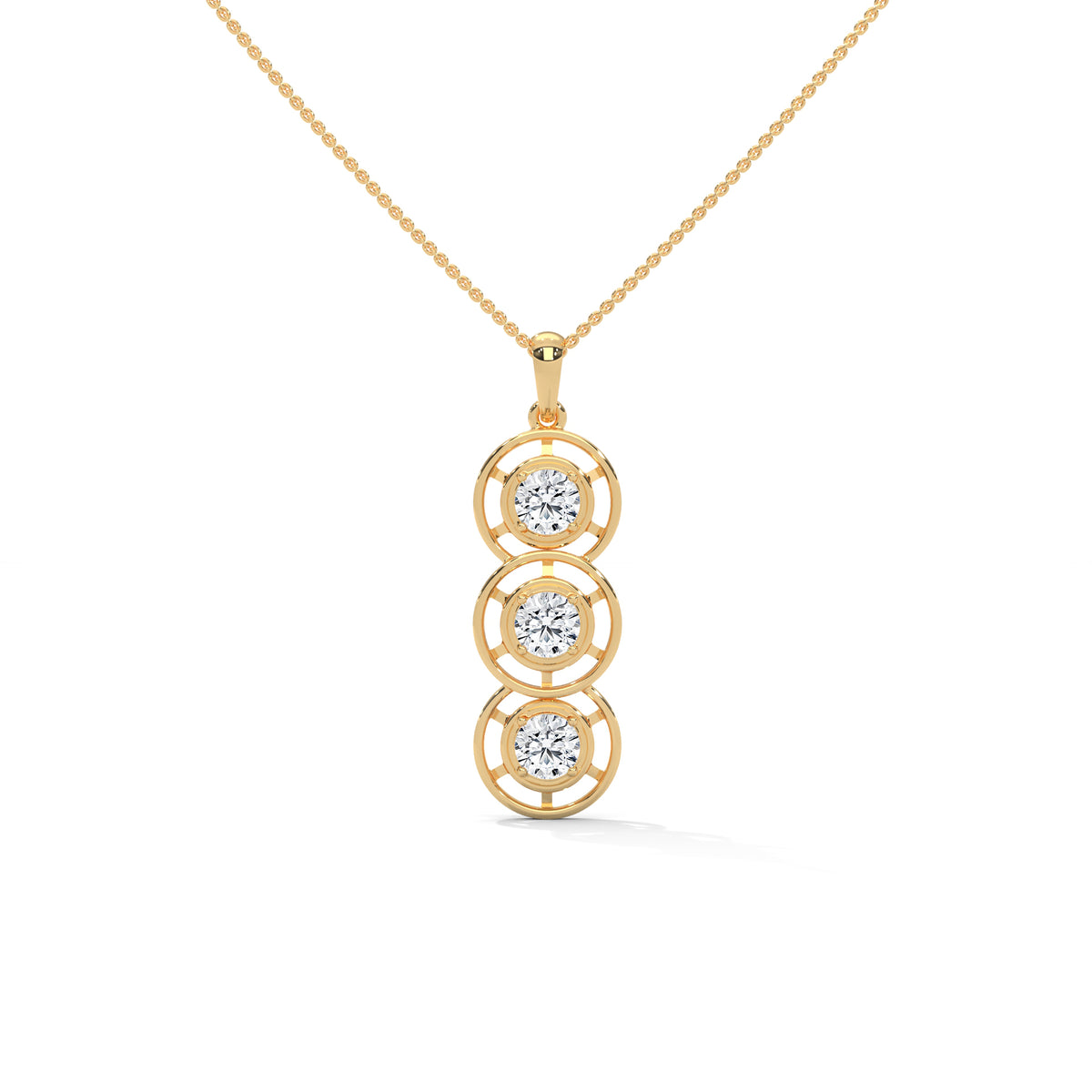 Orbital Trio Diamond Pendant