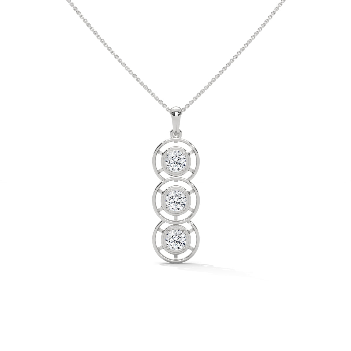 Orbital Trio Diamond Pendant