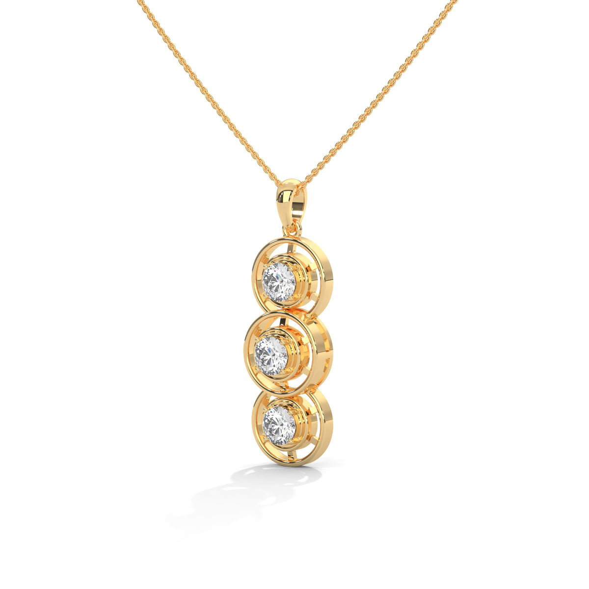 Orbital Trio Diamond Pendant
