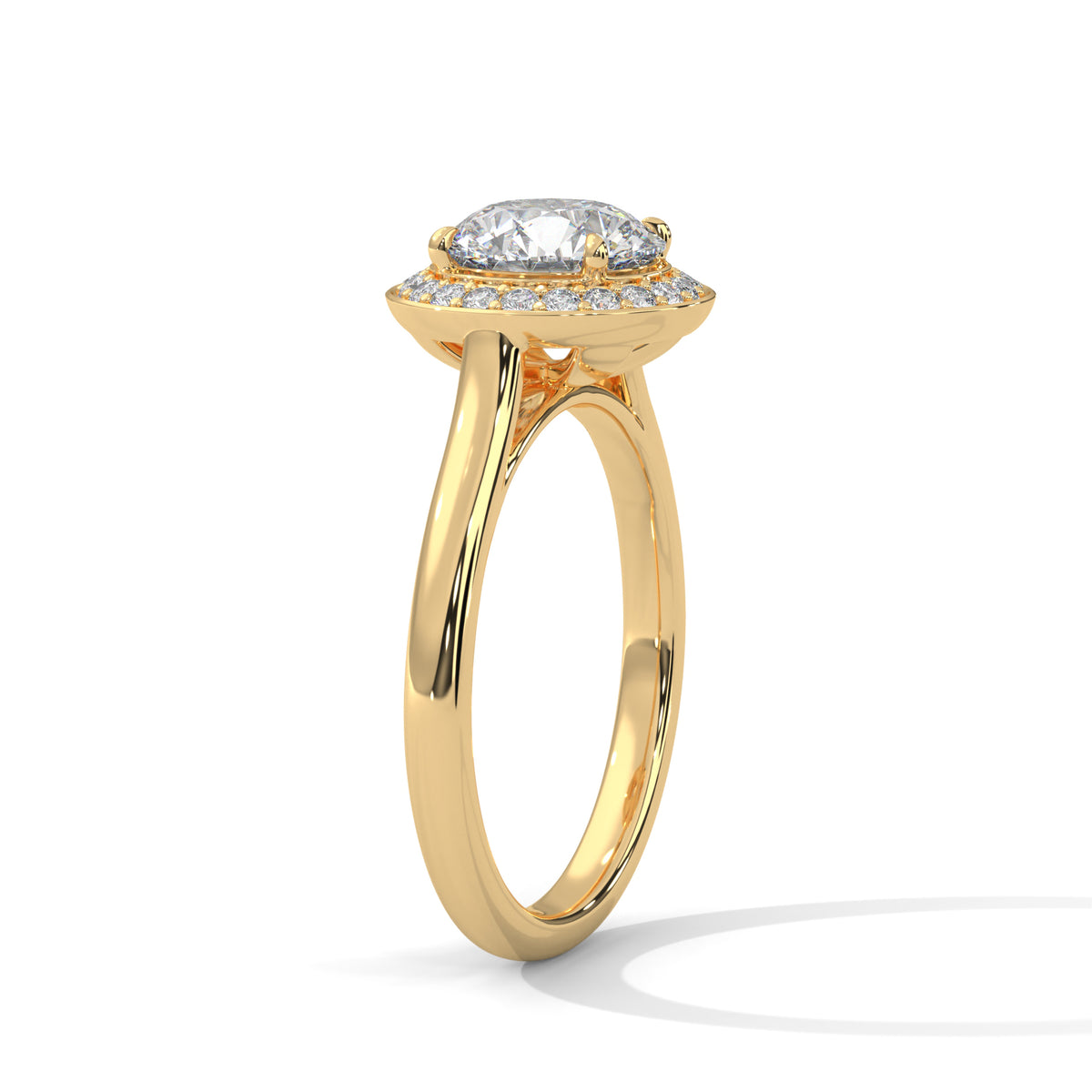 Celestial Halo Solitaire Ring