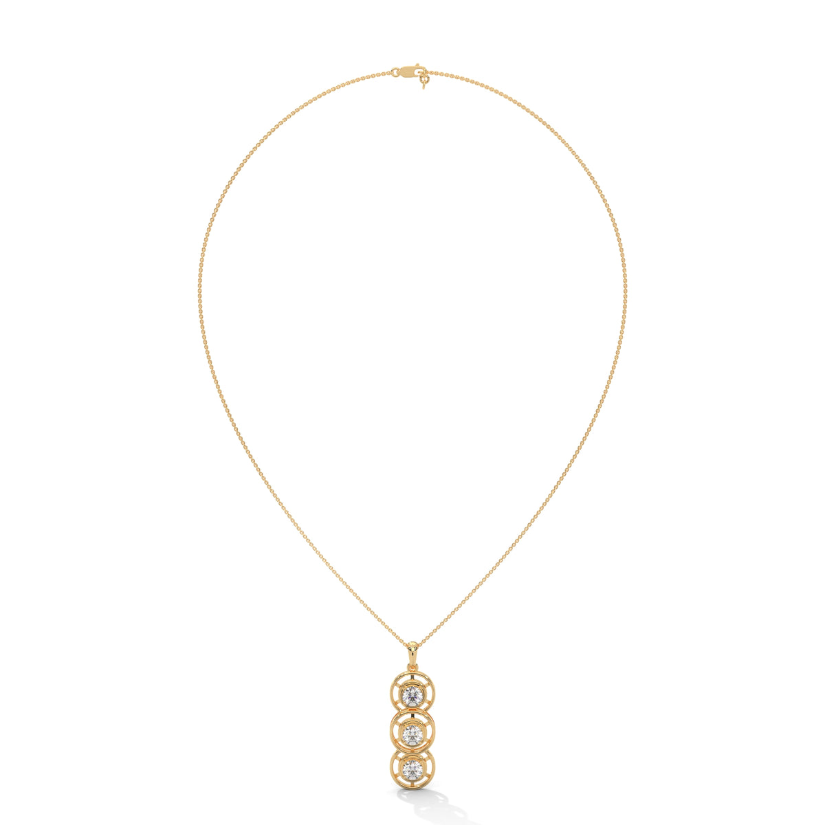 Orbital Trio Diamond Pendant