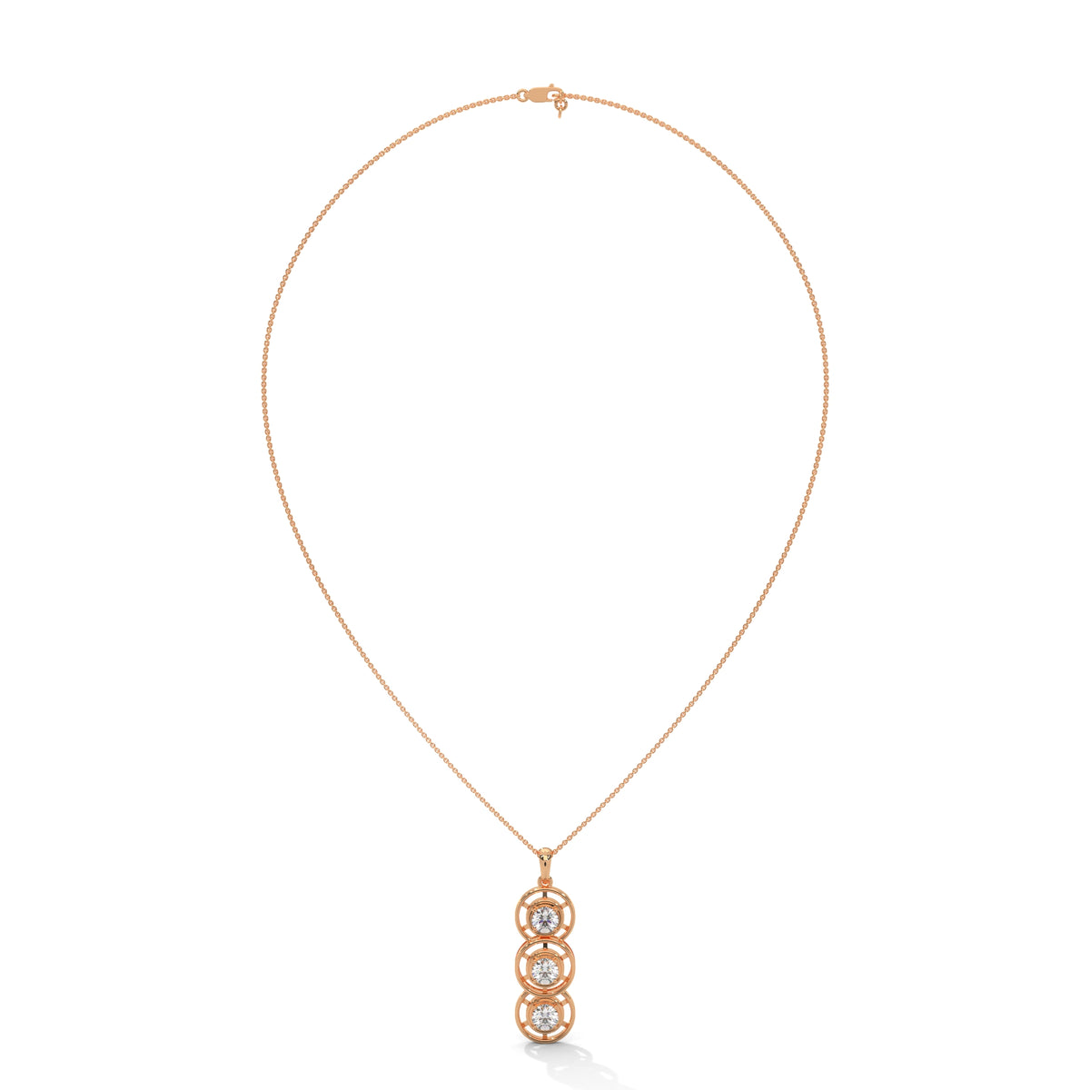 Orbital Trio Diamond Pendant