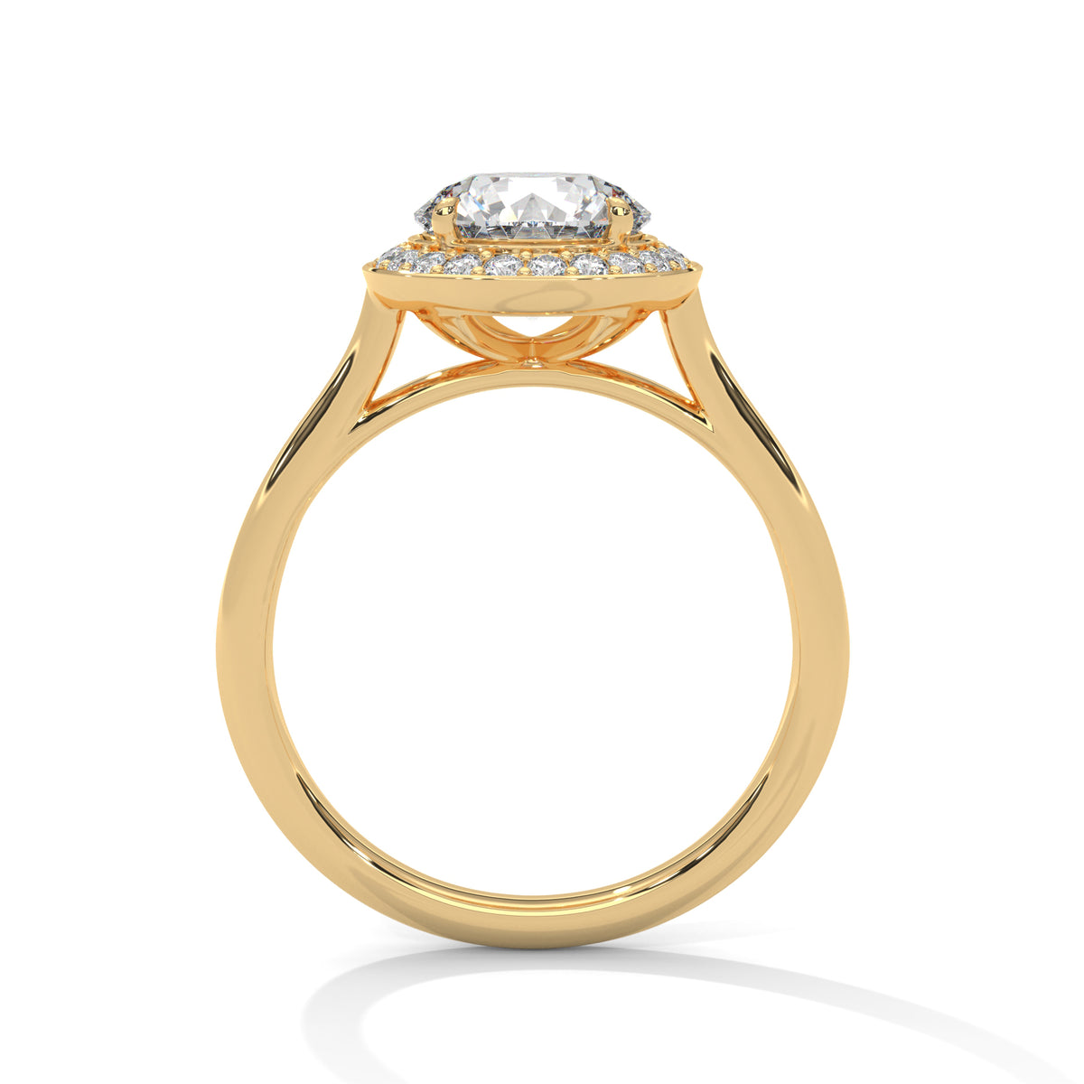 Celestial Halo Solitaire Ring