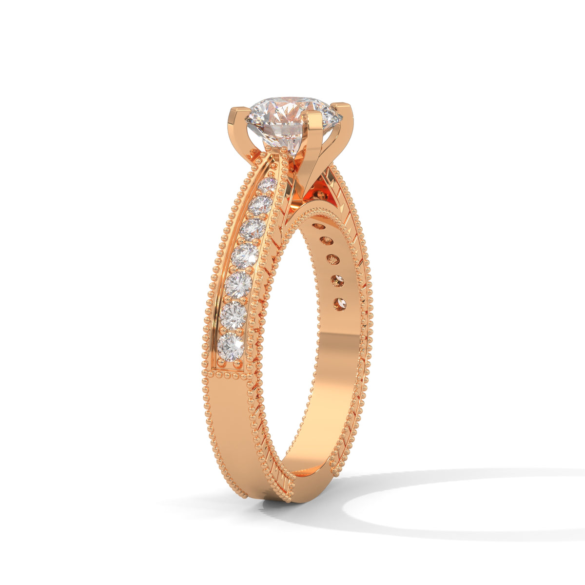 Milgrain Legacy Solitaire Ring