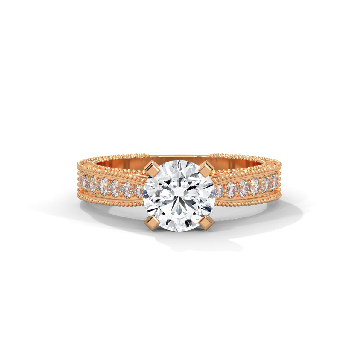 Milgrain Legacy Solitaire Ring