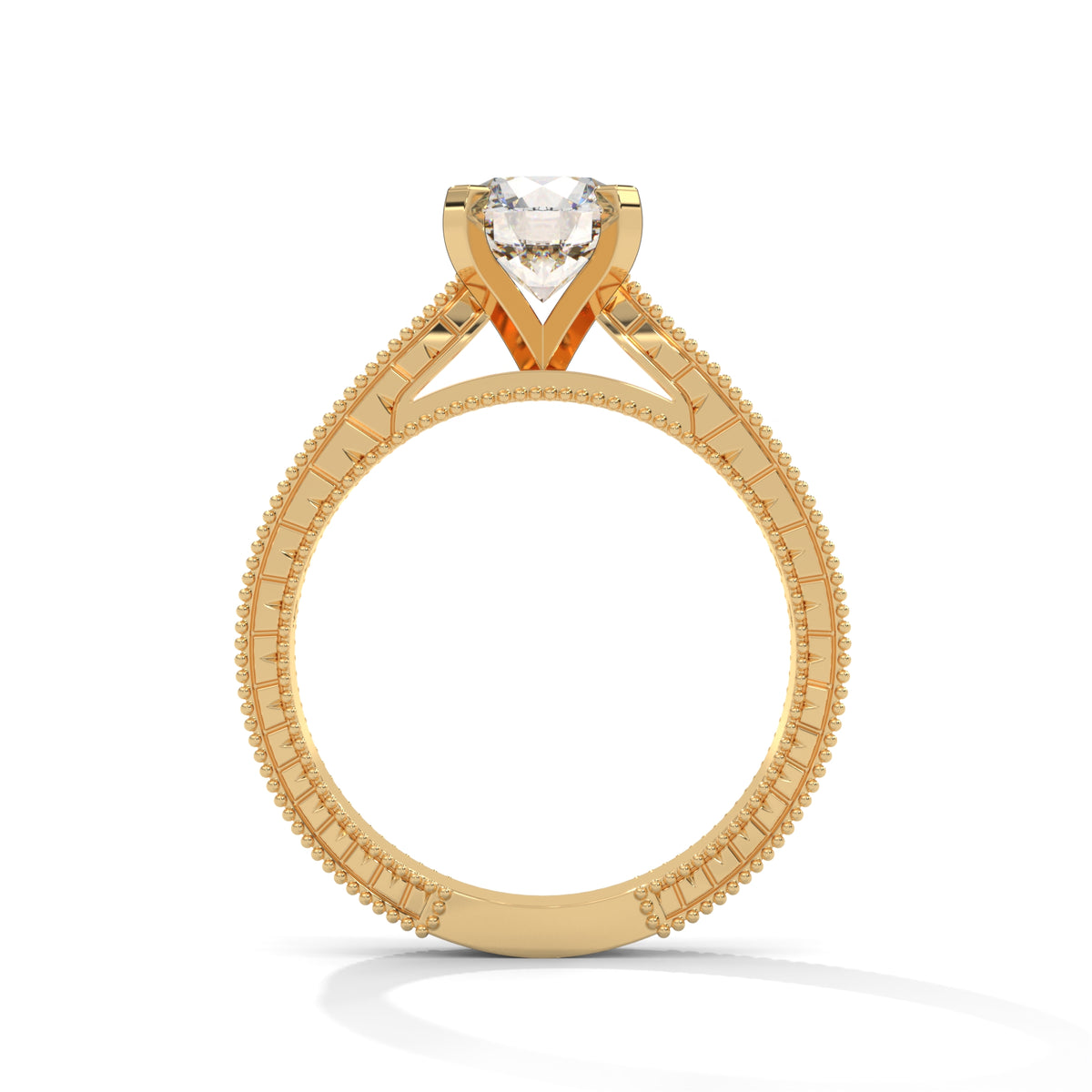 Milgrain Legacy Solitaire Ring