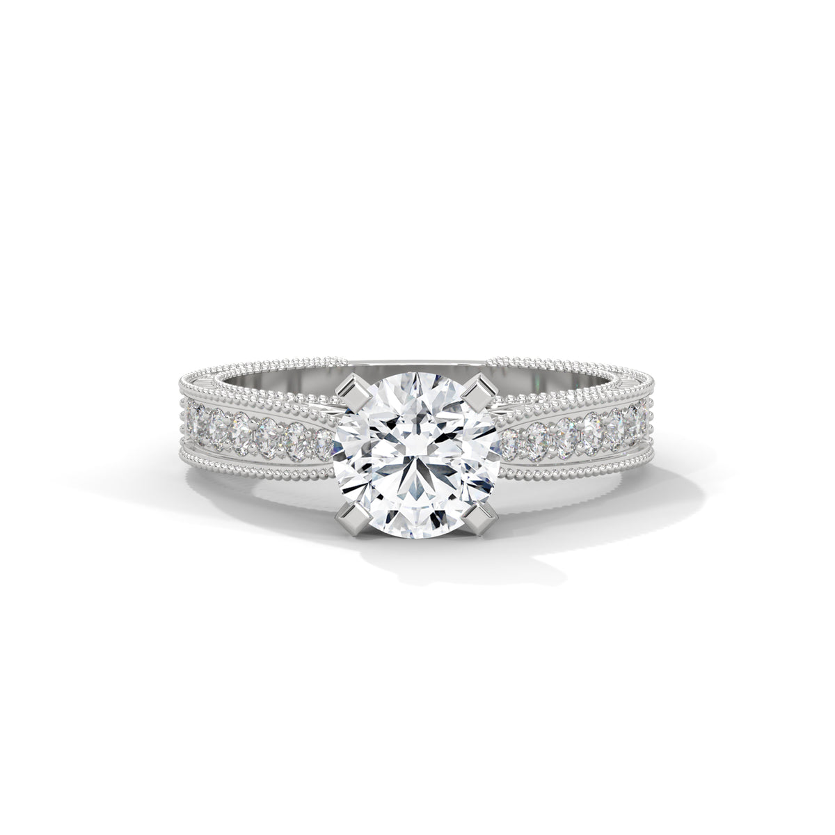 Milgrain Legacy Solitaire Ring