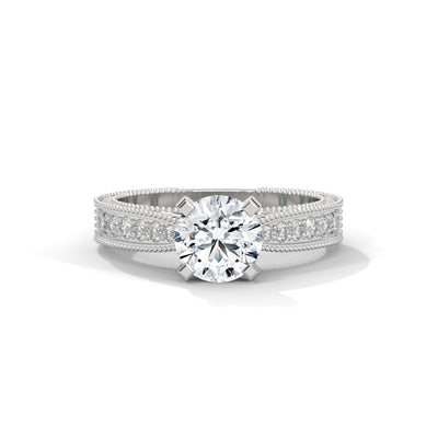 Milgrain Legacy Solitaire Ring — IGI Certified Diamond Jewellery | My Carat India