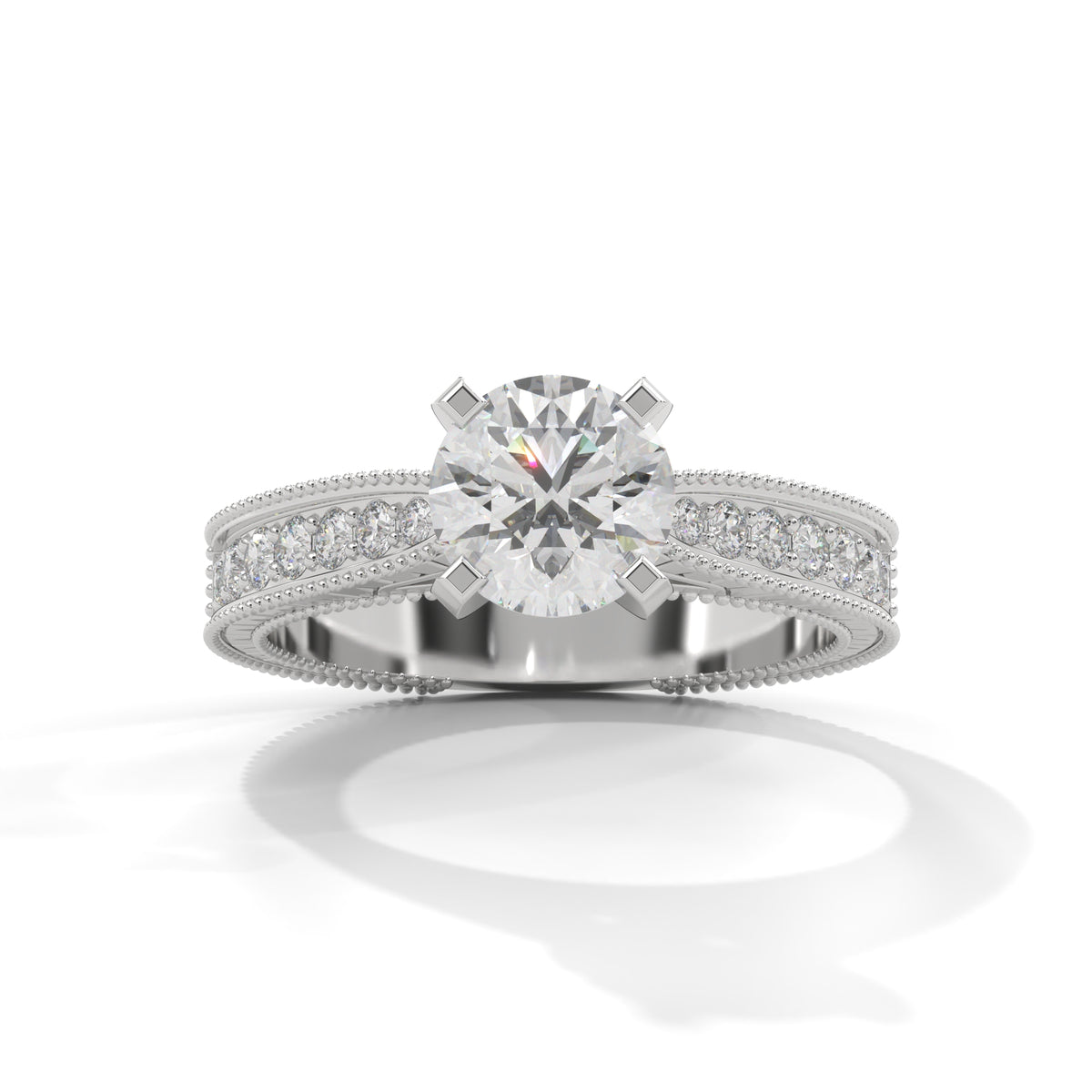 Milgrain Legacy Solitaire Ring