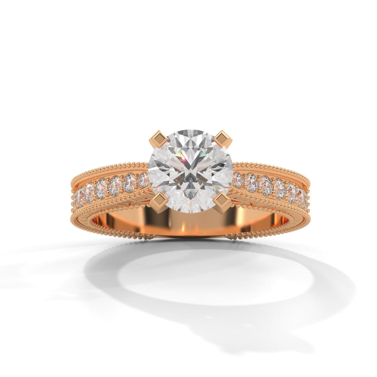 Milgrain Legacy Solitaire Ring