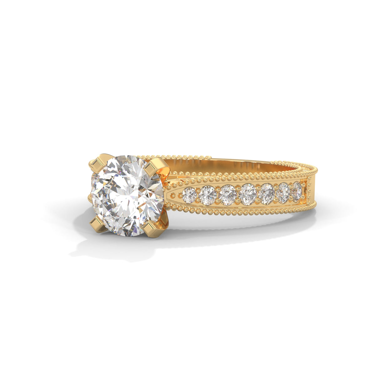 Milgrain Legacy Solitaire Ring