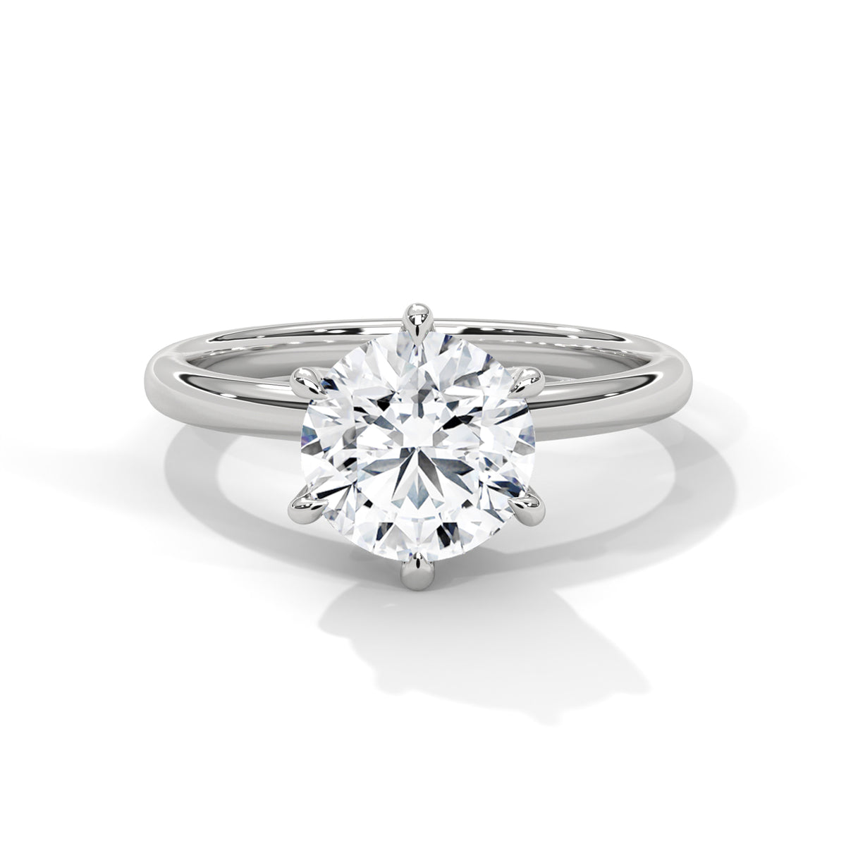 Crown Prong Solitaire Ring