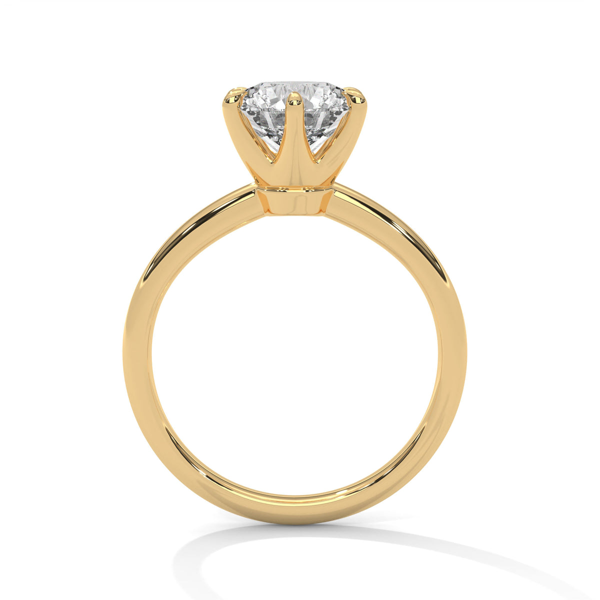 Crown Prong Solitaire Ring