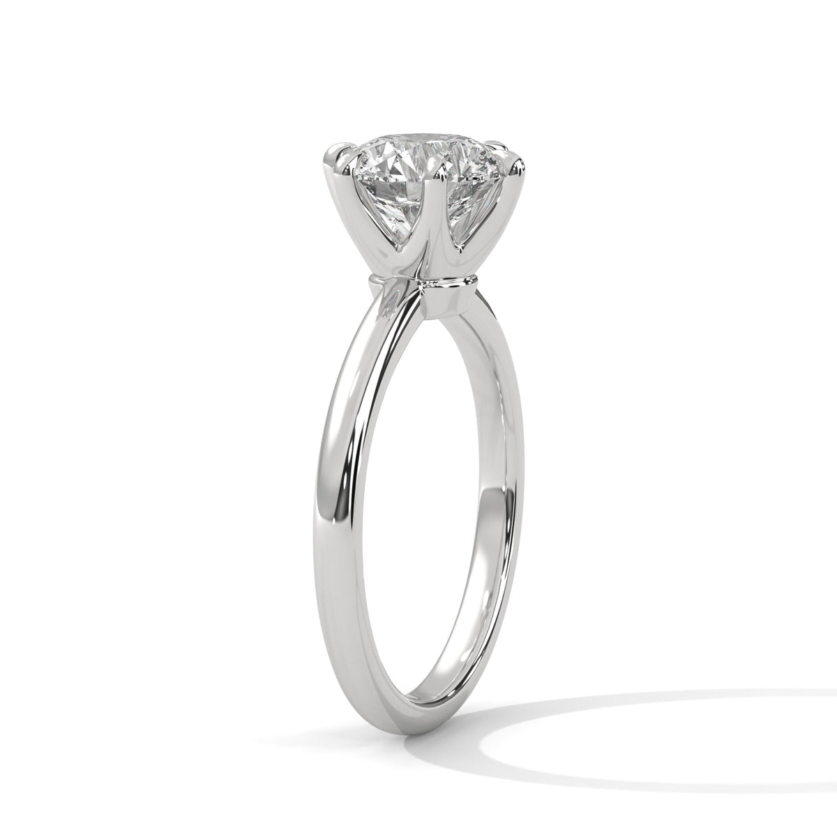Crown Prong Solitaire Ring