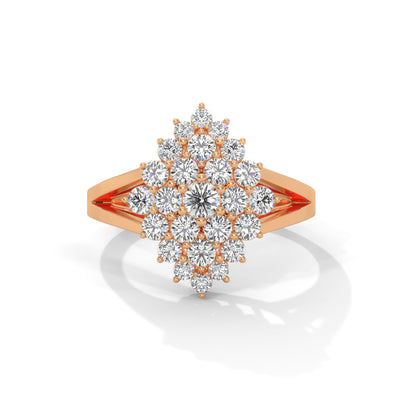 Stellar Bloom Cluster Ring — IGI Certified Diamond Jewellery | My Carat India