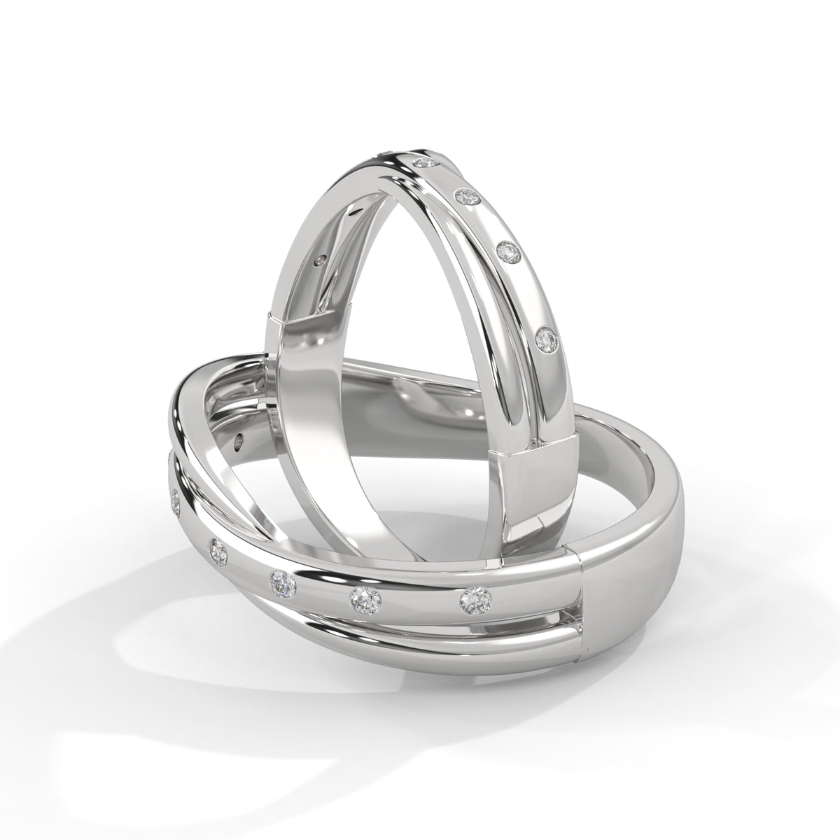 Crossover Embrace Diamond Band Ring