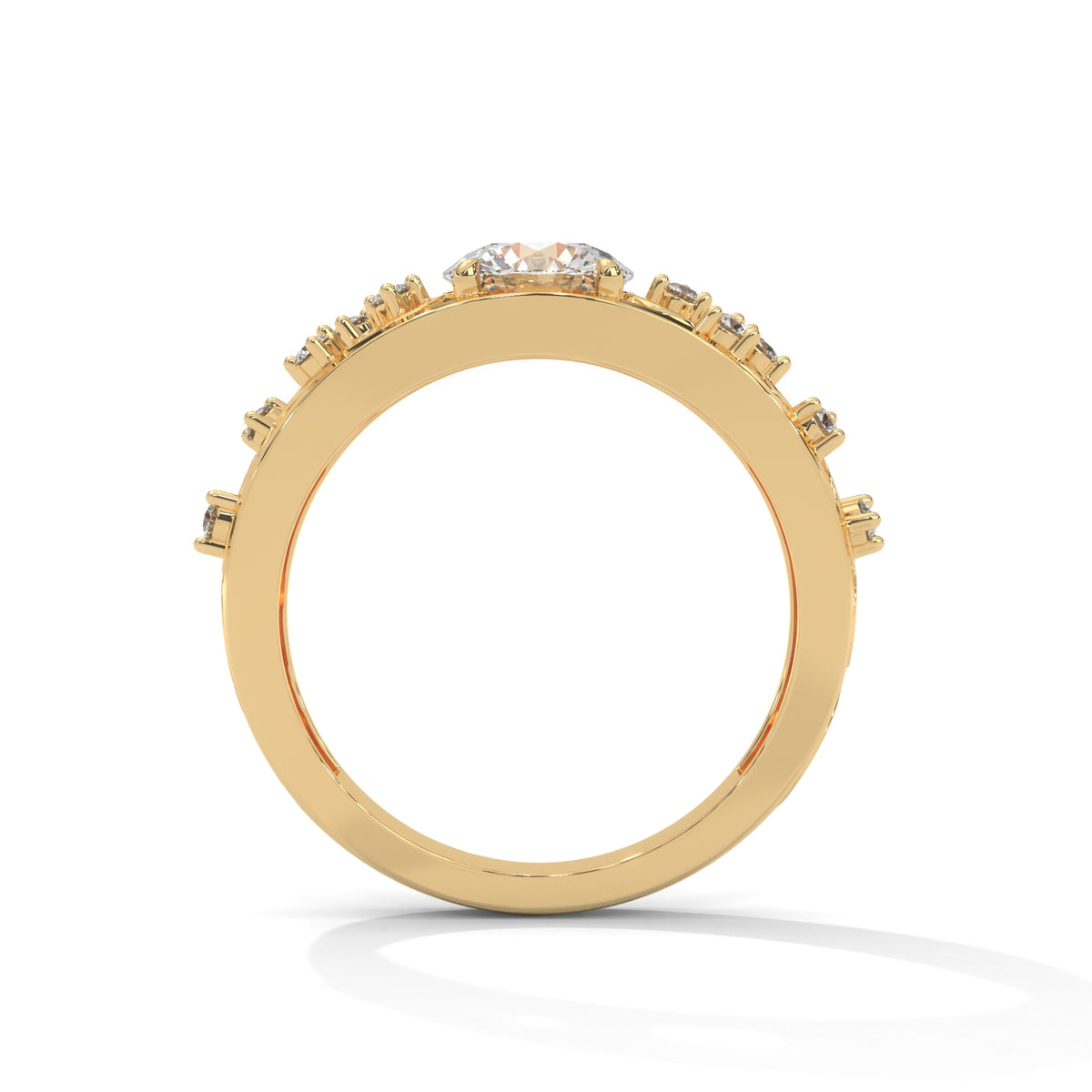 Filigree Scroll Solitaire Ring